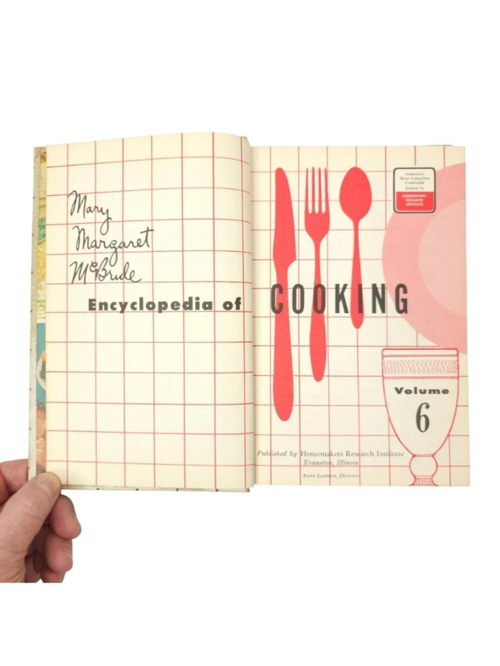 Mary Margaret McBride Encyclopedia of Cooking Vol 6 Vintage 1958 Cookbook HC